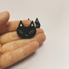 evil cat acrylic stud earrings