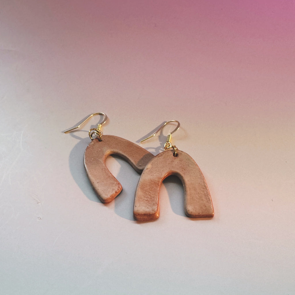 ceramic arch earrings