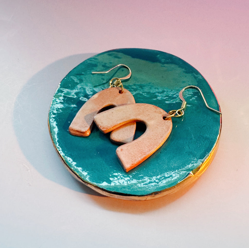 ceramic arch earrings