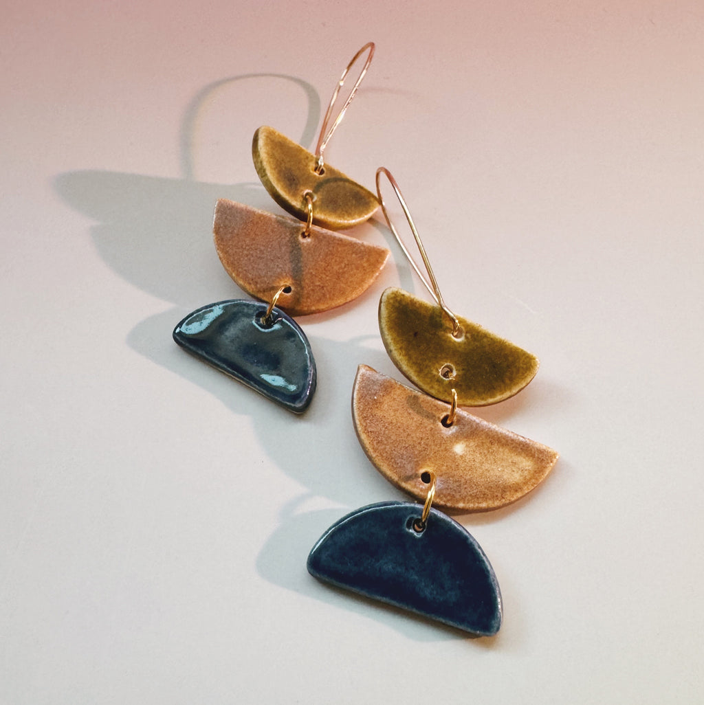 ceramic statement earrings