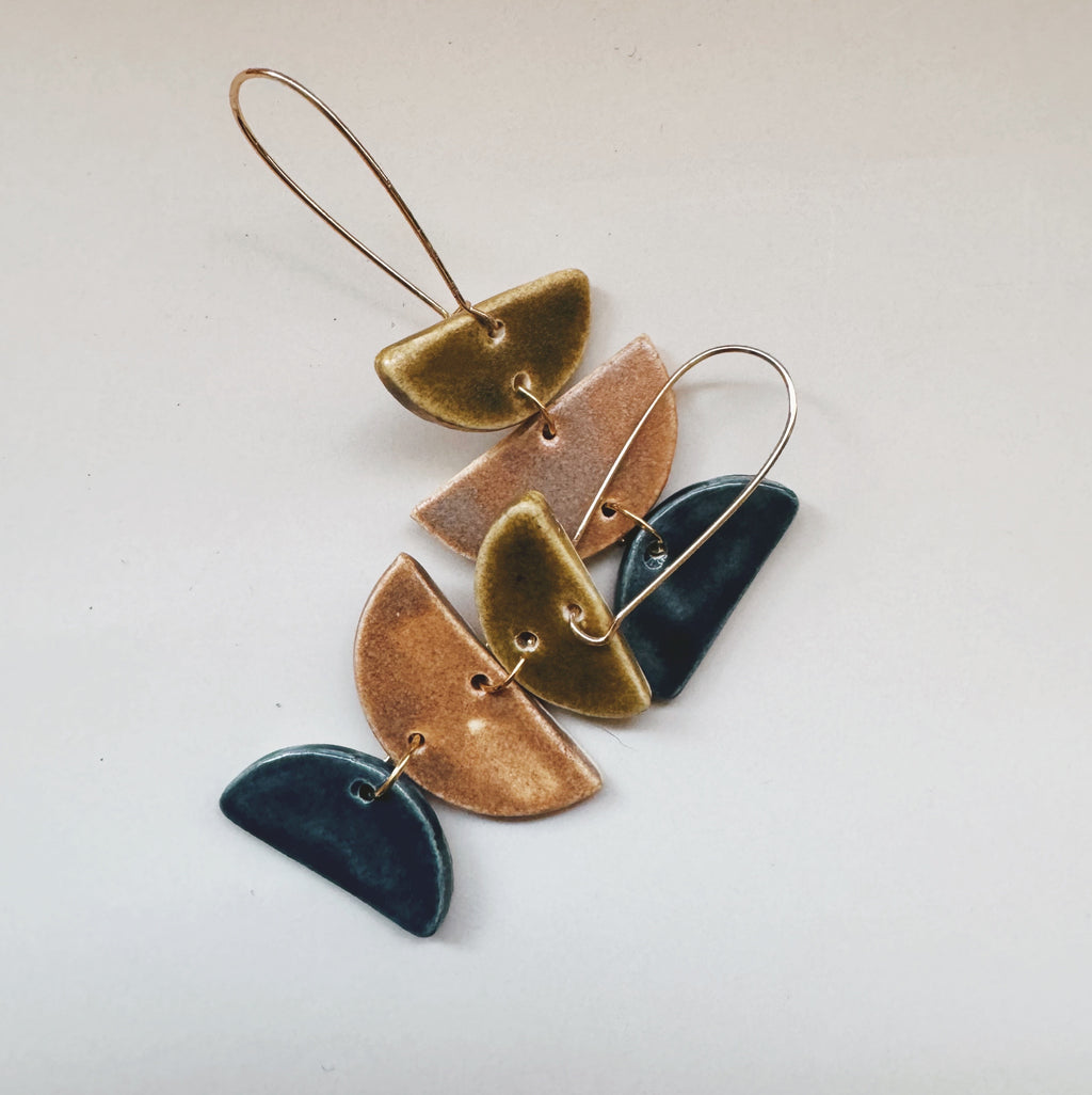 ceramic statement earrings