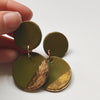 GILA- Avocado and Gold Earrings - gloriafaye