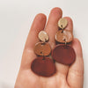 earth toned ceramic earrings