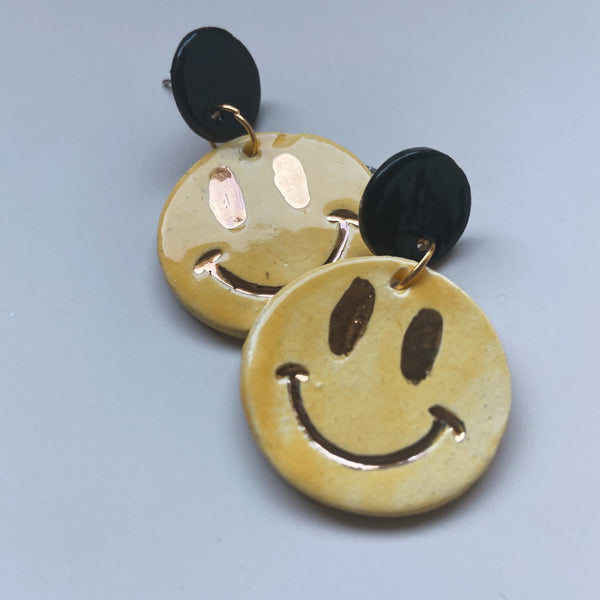 smiley ceramic  earrings