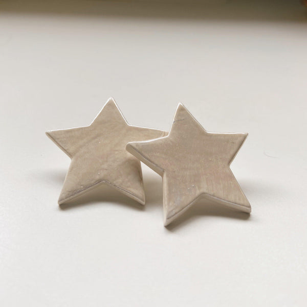 White Opal Star Studs - gloriafaye
