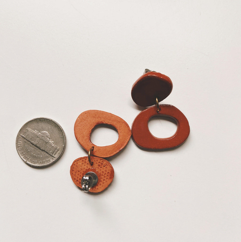 terra cotta ceramic earrings