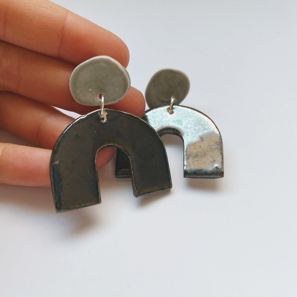 statement ceramic earrings