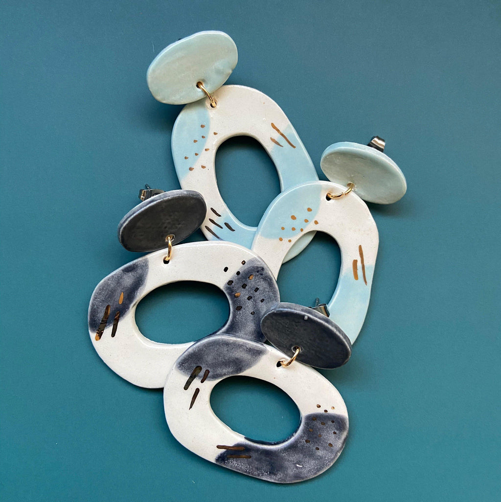 statement ceramic earrings