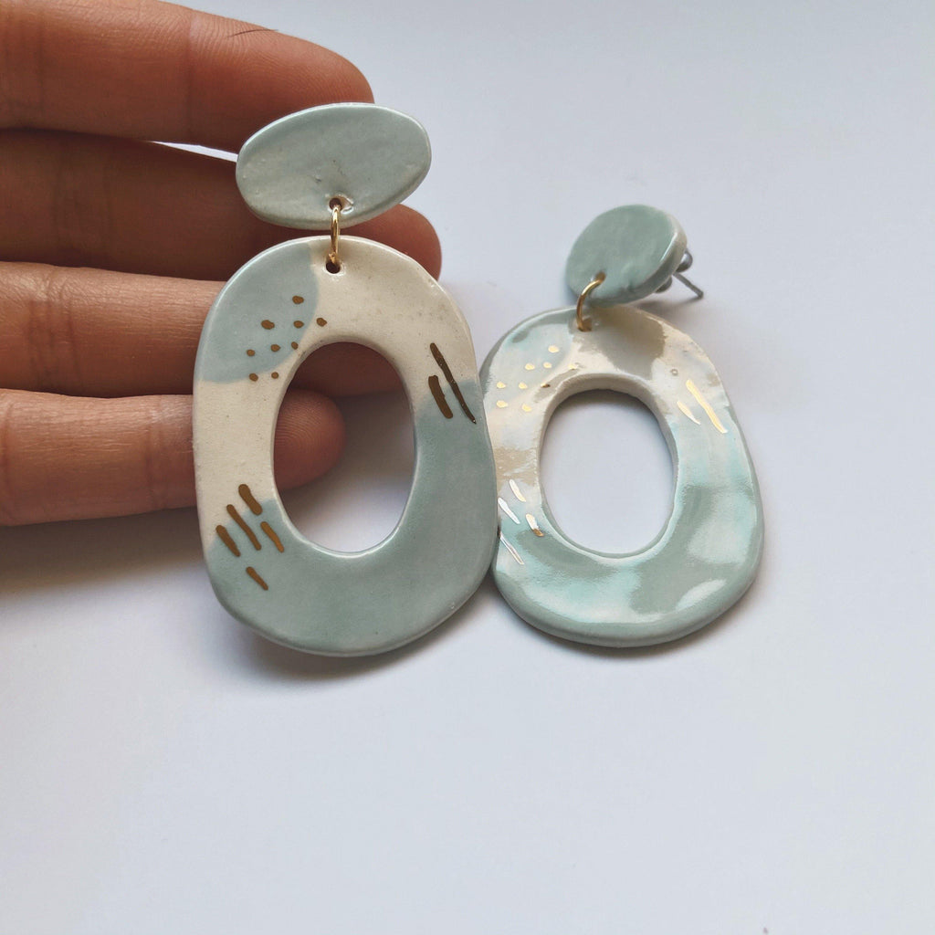 statement ceramic earrings