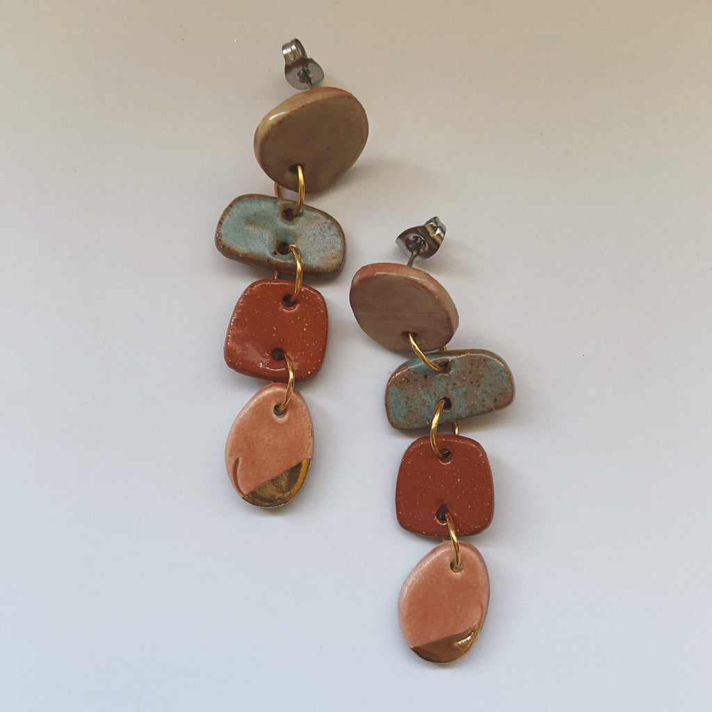 ceramic statement earrings