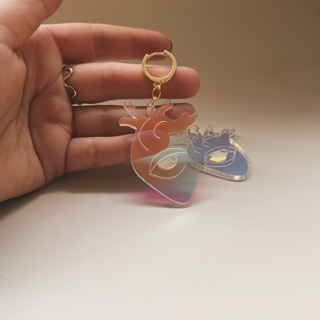 acrylic heart earrings