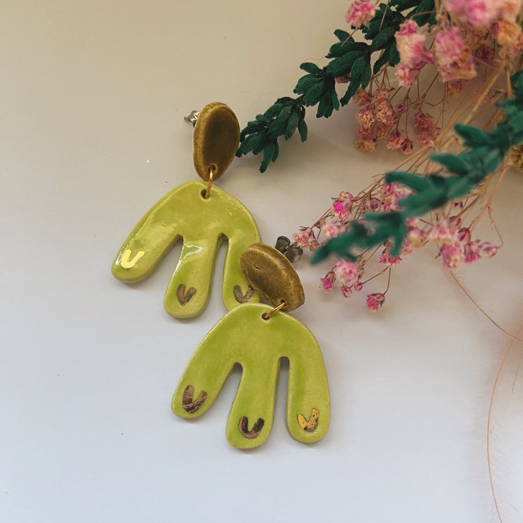 ceramic abstract earrings