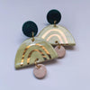 multi colored ceramic earrings