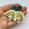 multi colored ceramic earrings