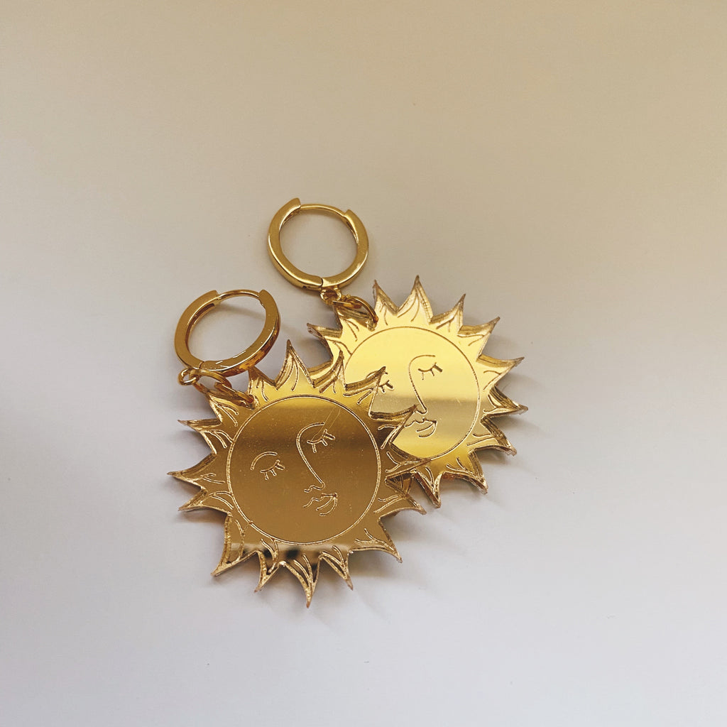 acrylic sun earrings