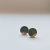 forest green and gold dipped ceramic studs