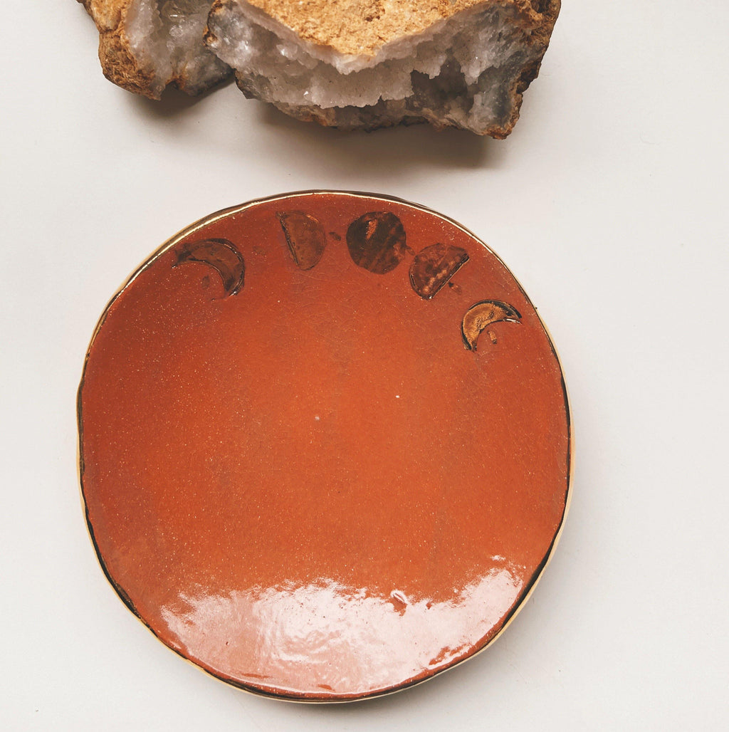 moon phase ceramic dish