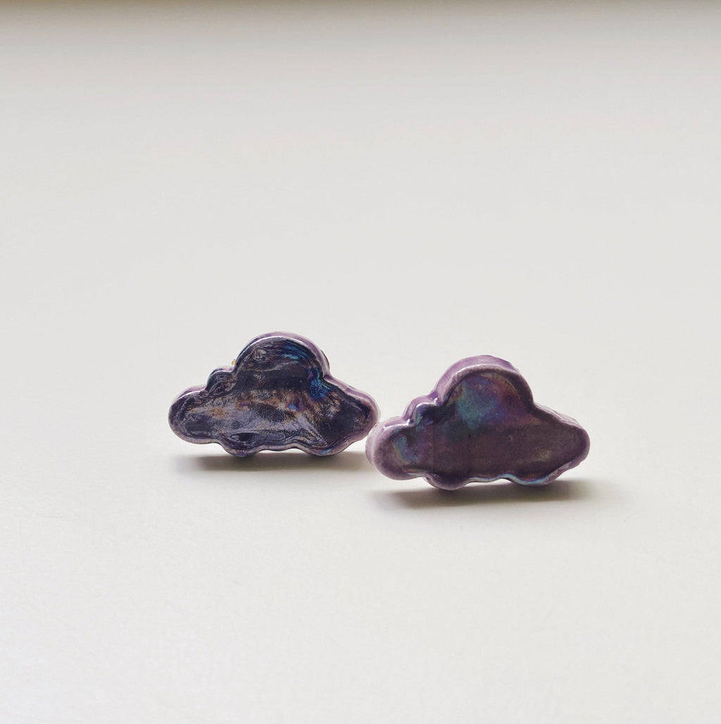 Cloud Studs- Purple - gloriafaye