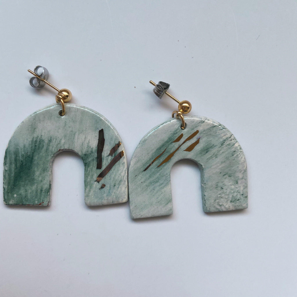 statement ceramic earrings