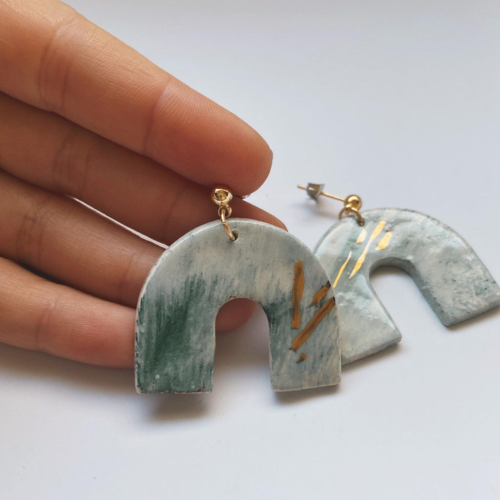 statement ceramic earrings