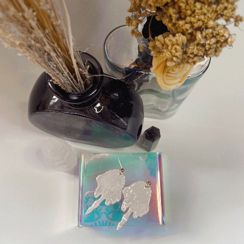 ceramic skeleton earrings
