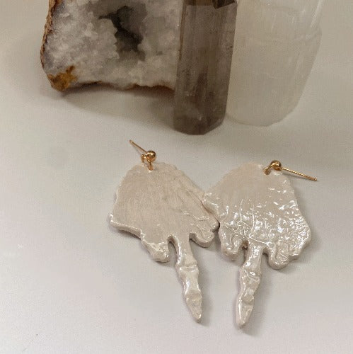 ceramic skeleton earrings