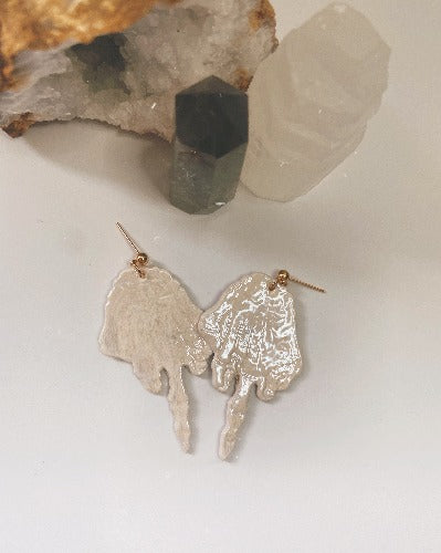 ceramic skeleton earrings