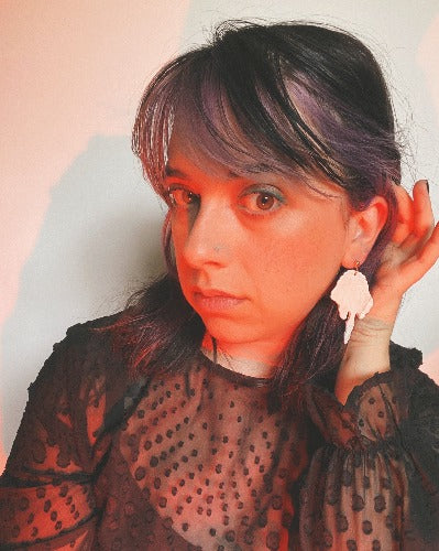 ceramic skeleton earrings