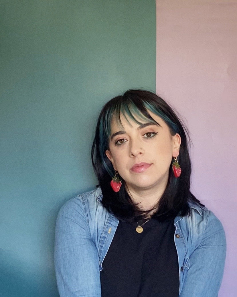 acrylic strawberry earrings